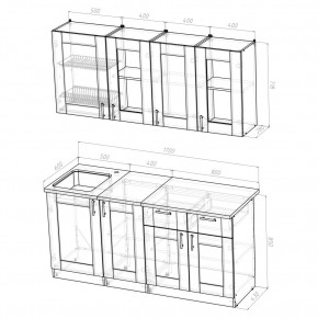 Кухонный гарнитур Симона демо 1700 (Венга/Дуб Сонома) в Игриме - igrim.mebel24.online | фото 2