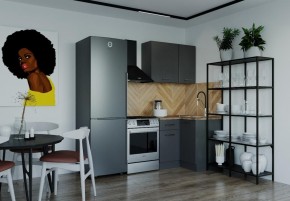 Кухонный гарнитур угловой Антрацит 1000х1000 (Стол. 26мм) в Игриме - igrim.mebel24.online | фото