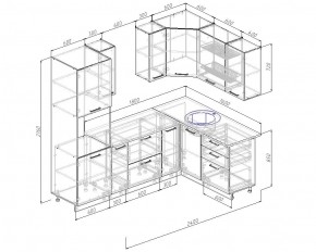 Кухонный гарнитур угловой Антрацит 2400х1600 (Стол. 26мм) в Игриме - igrim.mebel24.online | фото 2