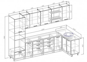 Кухонный гарнитур угловой Антрацит 3200х1400 (Стол. 26мм) в Игриме - igrim.mebel24.online | фото 2