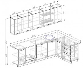 Кухонный гарнитур угловой Графика 2600х1600 (Стол. 26мм) в Игриме - igrim.mebel24.online | фото 2