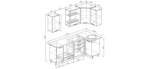 Кухонный гарнитур угловой Латте 2200х1000 (Стол. 26мм) в Игриме - igrim.mebel24.online | фото 2