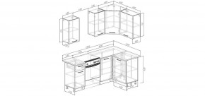 Кухонный гарнитур угловой Санторини 2000*1200 (Стол. 38мм) в Игриме - igrim.mebel24.online | фото 2