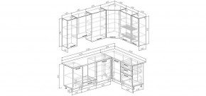 Кухонный гарнитур угловой Санторини 2200*1600 h950 (Стол. 38мм) в Игриме - igrim.mebel24.online | фото 2