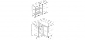 Кухонный гарнитур угловой Смоки 1000*1000 (Стол. 38 мм) в Игриме - igrim.mebel24.online | фото 2