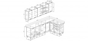 Кухонный гарнитур угловой Смоки 2600*1600 (Стол. 26мм) в Игриме - igrim.mebel24.online | фото 2