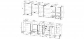 Кухонный гарнитур Умбра 3000 h950 (Стол. 38мм) в Игриме - igrim.mebel24.online | фото 2