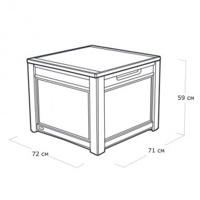 Квадратный сундук Cube Rattan 208 л в Игриме - igrim.mebel24.online | фото 5