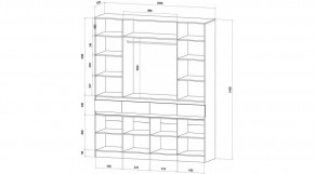 ЛЕНОРА Спальный гарнитур (модульный) графит в Игриме - igrim.mebel24.online | фото 9