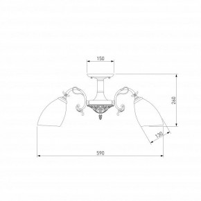 Люстра на штанге Eurosvet Ariele 22010/5 античная бронза в Игриме - igrim.mebel24.online | фото 3