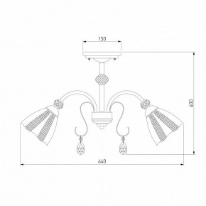 Люстра на штанге Eurosvet Floranse 30155/5 античная бронза в Игриме - igrim.mebel24.online | фото 3