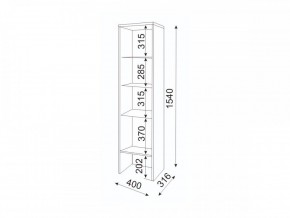 Мармарис (гостиная) М04 Пенал-надстройка в Игриме - igrim.mebel24.online | фото 2