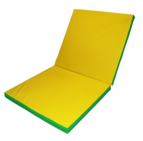 Мат гимнастический 2х1х0,05м складной цв. зеленый-желтый в Игриме - igrim.mebel24.online | фото