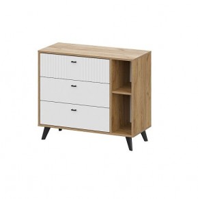 МИЛАН Комод 3 ящика (Белый матовый) в Игриме - igrim.mebel24.online | фото