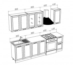 МИЛАНО Кухонный гарнитур 2,0 м Компоновка №1 (Орех) в Игриме - igrim.mebel24.online | фото 3