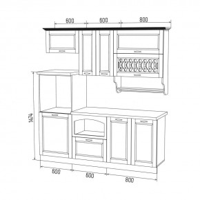 МИЛАНО Кухонный гарнитур 2,0 м Компоновка №3 в Игриме - igrim.mebel24.online | фото 6