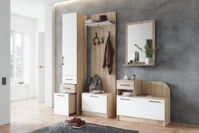 Модульная прихожая Денвер Дуб сонома/Белый в Игриме - igrim.mebel24.online | фото 1