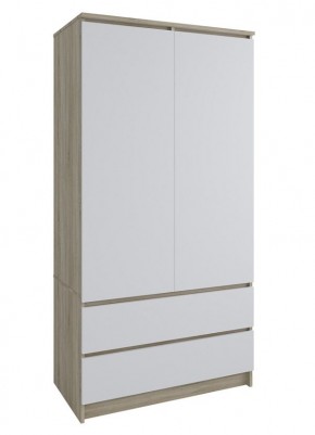 МОРИ МШ 900.1 Шкаф с 2-мя дв. и 2-мя ящ. (Дуб Сонома/Белый) в Игриме - igrim.mebel24.online | фото 1