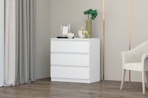 МС "Хилтон" Комод №2 800 (3 ящ.) белый текстурный в Игриме - igrim.mebel24.online | фото