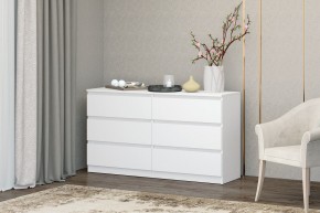 МС "Хилтон" Комод №5 1400 (6 ящ.) белый текстурный в Игриме - igrim.mebel24.online | фото