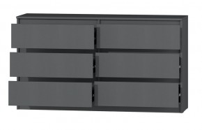 МС "Хилтон" Комод №5 1400 (6 ящ.) графит в Игриме - igrim.mebel24.online | фото 3