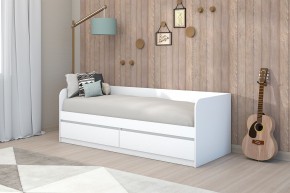МС "Хилтон" Кровать 0,8 (Белый текстурный) в Игриме - igrim.mebel24.online | фото 3