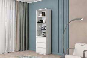 МС "Хилтон" Стеллаж (Белый текстурный) в Игриме - igrim.mebel24.online | фото