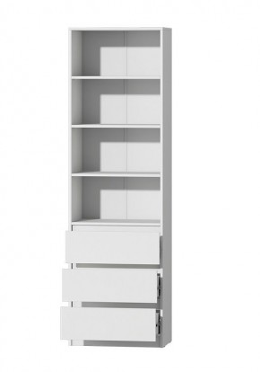 МС "Хилтон" Стеллаж (Белый текстурный) в Игриме - igrim.mebel24.online | фото 2