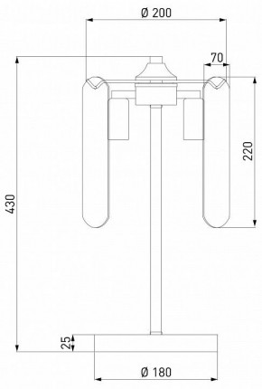 Настольная лампа декоративная Eurosvet Claire 01170/3 золото в Игриме - igrim.mebel24.online | фото 3