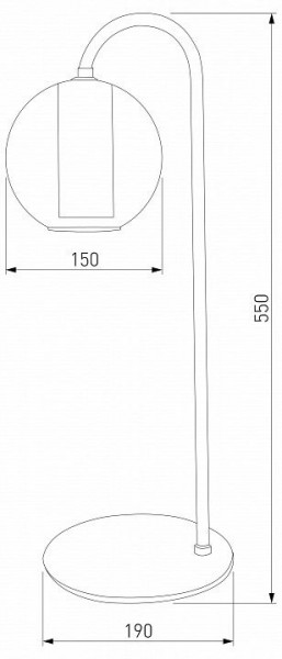 Настольная лампа декоративная Eurosvet Cobble 80508/1 дымчатый в Игриме - igrim.mebel24.online | фото 2