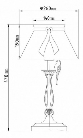 Настольная лампа декоративная Maytoni Bird ARM013-11-W в Игриме - igrim.mebel24.online | фото 5