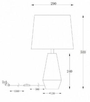 Настольная лампа декоративная Maytoni Calvin Table Z181-TL-01-B в Игриме - igrim.mebel24.online | фото 2