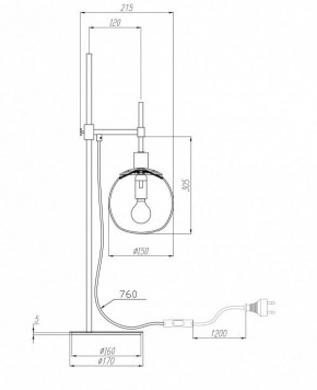 Настольная лампа декоративная Maytoni Erich MOD221-TL-01-G в Игриме - igrim.mebel24.online | фото 3