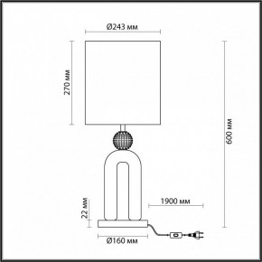 Настольная лампа декоративная Odeon Light Bagel 5410/1T в Игриме - igrim.mebel24.online | фото 4