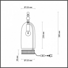 Настольная лампа декоративная Odeon Light Bell 4892/1T в Игриме - igrim.mebel24.online | фото 6