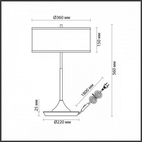 Настольная лампа декоративная Odeon Light Bergi 5064/2T в Игриме - igrim.mebel24.online | фото 8