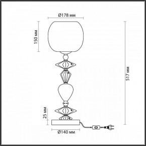 Настольная лампа декоративная Odeon Light Bizet 4855/1T в Игриме - igrim.mebel24.online | фото 3