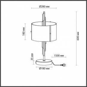 Настольная лампа декоративная Odeon Light Margaret 4895/2T в Игриме - igrim.mebel24.online | фото 4