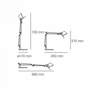 Настольная лампа офисная Artemide  0011860A в Игриме - igrim.mebel24.online | фото