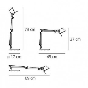 Настольная лампа офисная Artemide  A001300 в Игриме - igrim.mebel24.online | фото 4