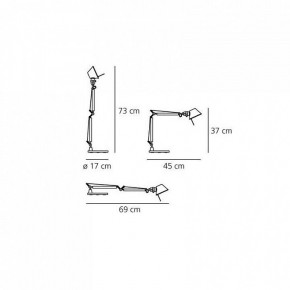 Настольная лампа офисная Artemide  A011800 в Игриме - igrim.mebel24.online | фото