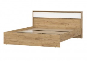 НЕКСТ 1 Кровать двойная (1.6х2.0) Дуб Золотой/Белый в Игриме - igrim.mebel24.online | фото