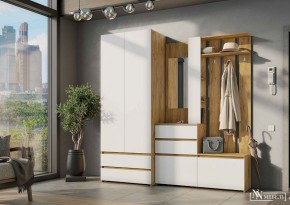 НЕКСТ 1 Вешалка с зеркалом + Шкаф 2-х ств. с ящиками в Игриме - igrim.mebel24.online | фото