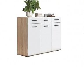 Нэнси New Комод ЛДСП (3д+3ящ) Белый глянец/Сонома в Игриме - igrim.mebel24.online | фото