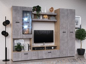 Нэнси New Полка (ЛДСП) Бетон светлый/Сонома в Игриме - igrim.mebel24.online | фото 2