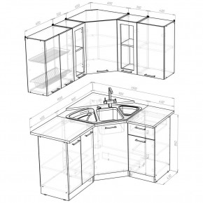 ОЛЬГА Кухонный гарнитур Оптима 2 (1500*1300 мм) в Игриме - igrim.mebel24.online | фото 2