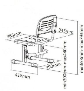 Парта-трансофрмер Amare II Blue + ящик + SST3 Blue в Игриме - igrim.mebel24.online | фото 8