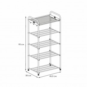 ПДОА15 Ч Подставка для обуви "Альфа 15" Черный в Игриме - igrim.mebel24.online | фото 2