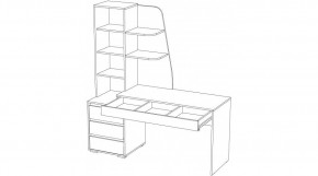 ПИФАГОР Стол компьютерный (дуб вотан/кашемир) в Игриме - igrim.mebel24.online | фото 3