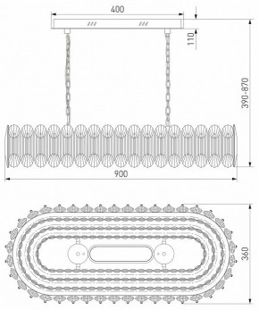 Подвесная люстра Bogate-s Chaleur 423/1 в Игриме - igrim.mebel24.online | фото 5